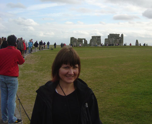 Anna på språkresa - besök i Stonehenge
