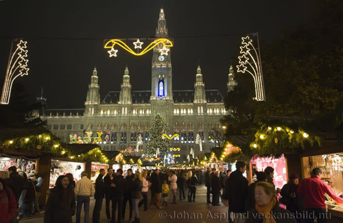 wien Julmarknad vid rådhuset i Wien