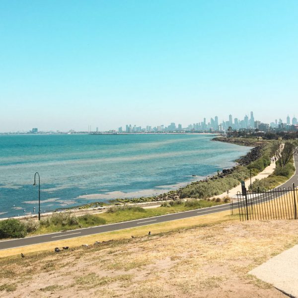 Vy över havet i Melbourne