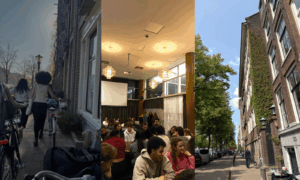 Grupp av männsikor i Amsterdam